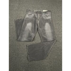 New American Eagle Corduroy Pants Men's 32x30 (Fits 34x30) Low Rise Bootcut Gray